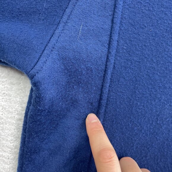 Vintage Starter UNC North Carolina Blue Fleece Hoodie Sweatshirt Size XL Read - Picture 6 of 16